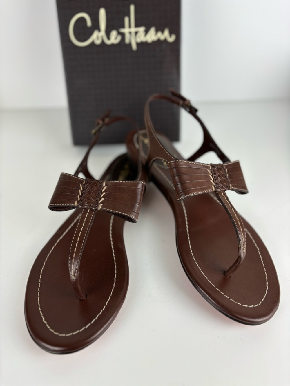 Cole Hasn AIR Huarache T-strap brown sandle-woman’s 7.5-NIB - Picture 3 of 11
